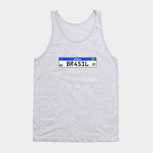 Brazil car license plate Tank Top